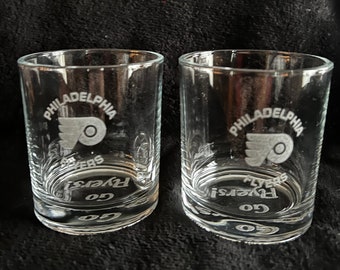 Custom Philadelphia Flyers Whiskey Glasses - Set of 2