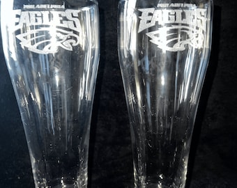 Custom Engraved Philadelphia Eagles Pilsner Glass