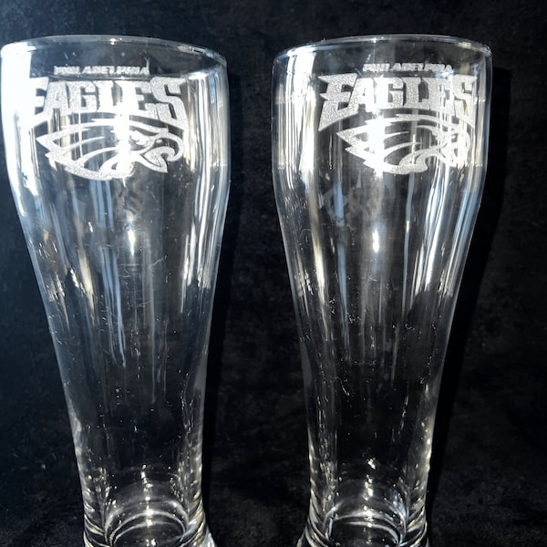 Custom Engraved Philadelphia Eagles Pilsner Glass