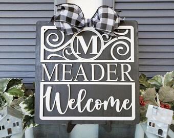 Custom Family Name Wood Sign – Personalized Home Decor