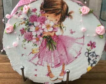 Flower girl table sign gift for home decor