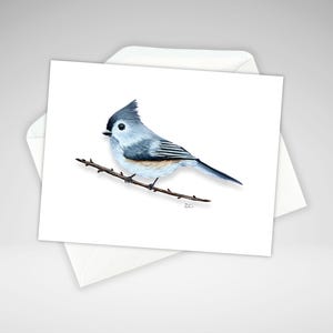 Jeu de cartes, souris, mésange capitonnée, personnalisation facultative, carte de voeux toutes occasions, cartes oiseaux mignons, papeterie maison de tous les jours