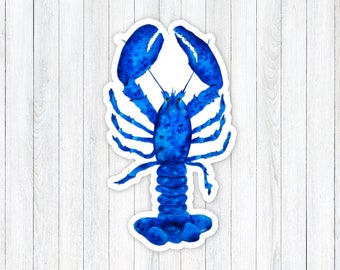 Nova Scotia Lobster Sticker | Blue Lobster Sticker | Weatherproof Durable Vinyl | Sticker for Laptop, Water bottle, notebook | Crustacean