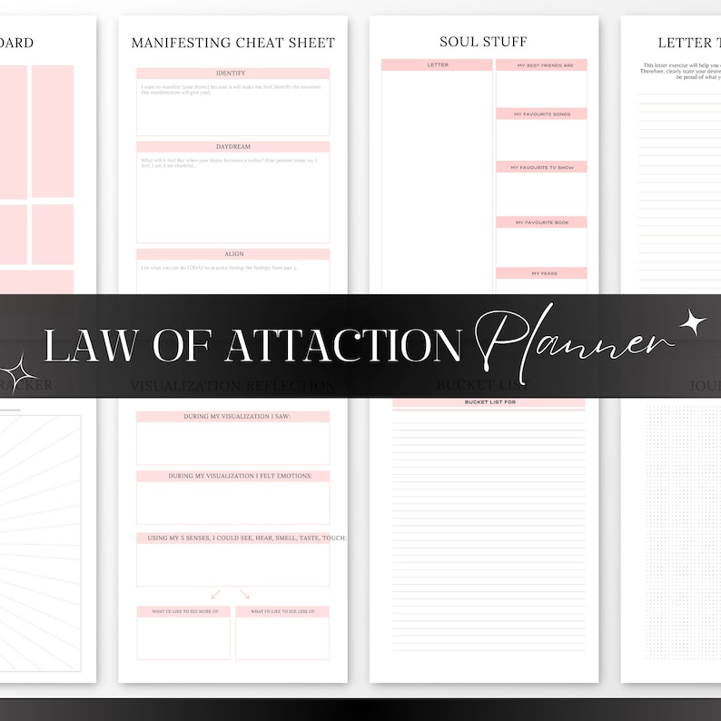 Law of Attraction Planner Law of Attraction Journal Law of Attraction ...