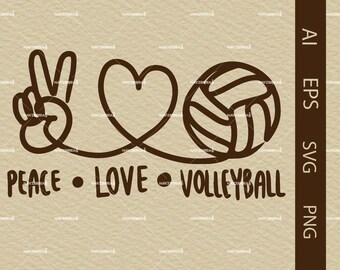 Download Love Volleyball Svg Etsy