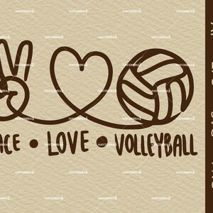 Peace Love Volleyball Svg / sublimación / descarga digital ...