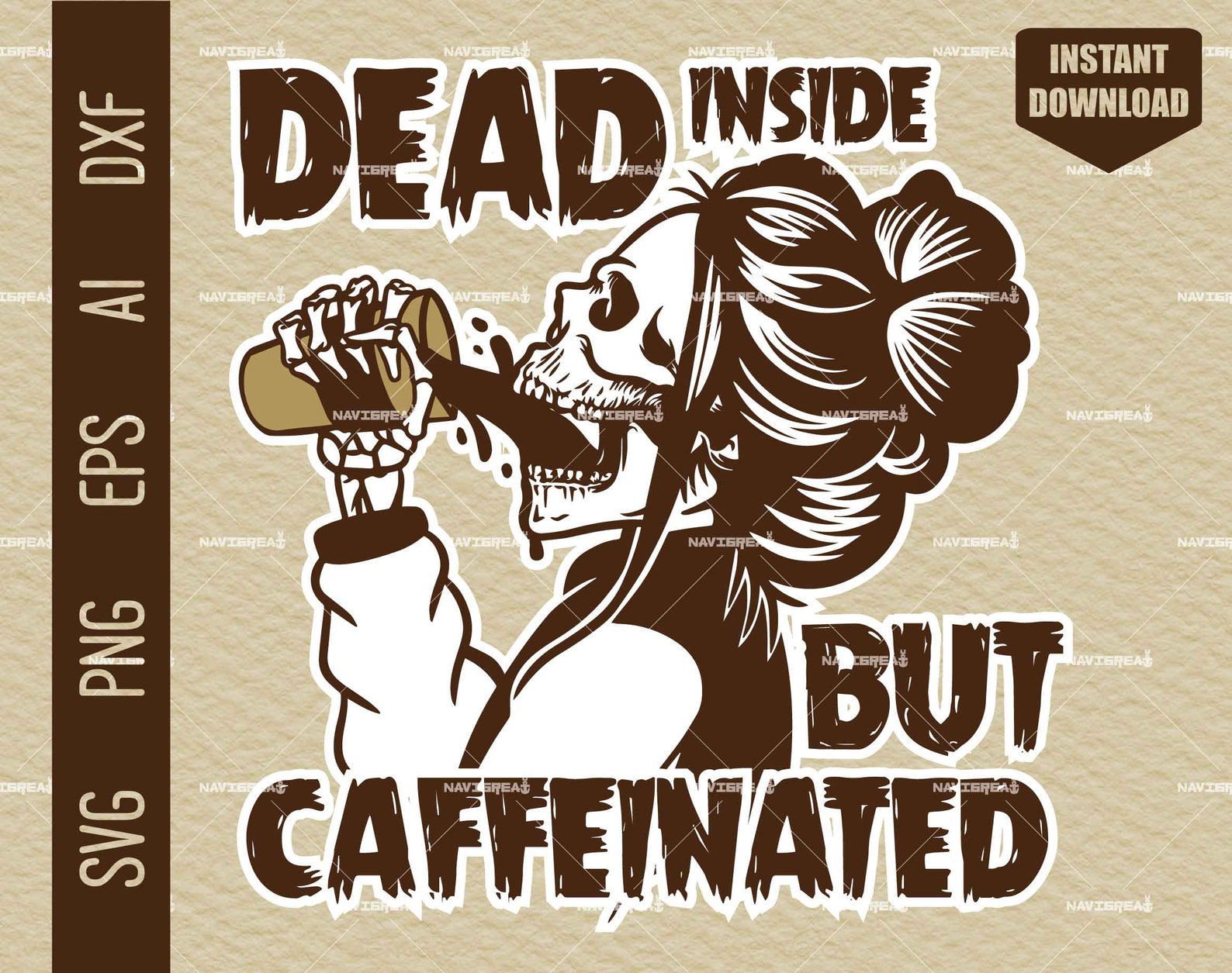 dead inside but caffeinated svg free