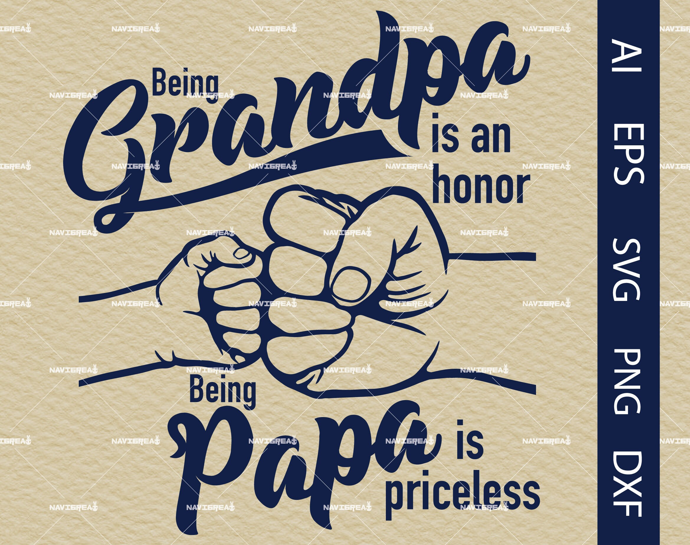 Being Grandpa is an honor being Papa is priceless SVG | Father's …