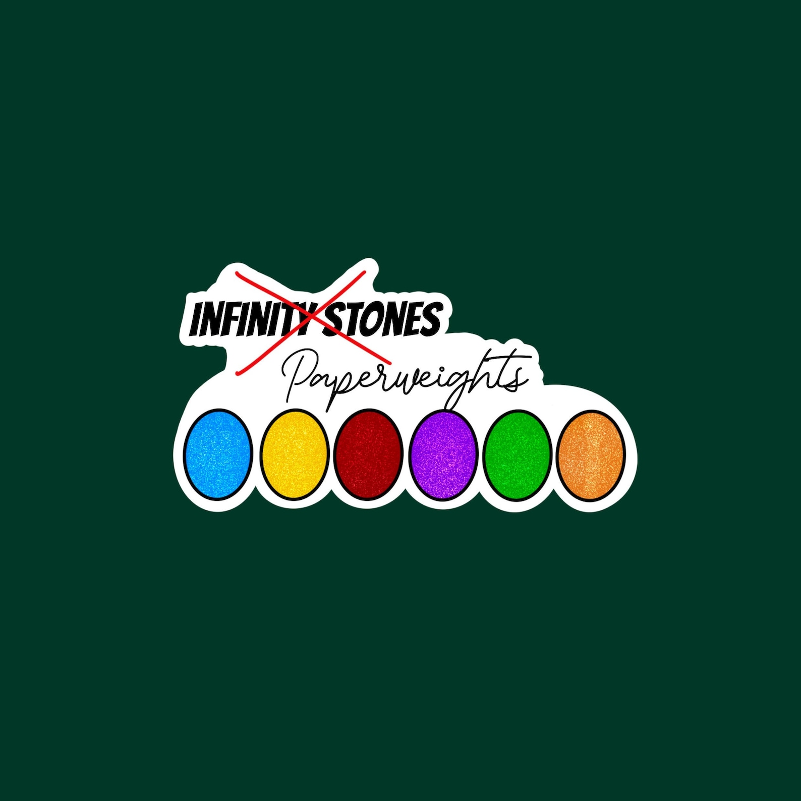 Paperweight Infinity Stone Sticker Etsy