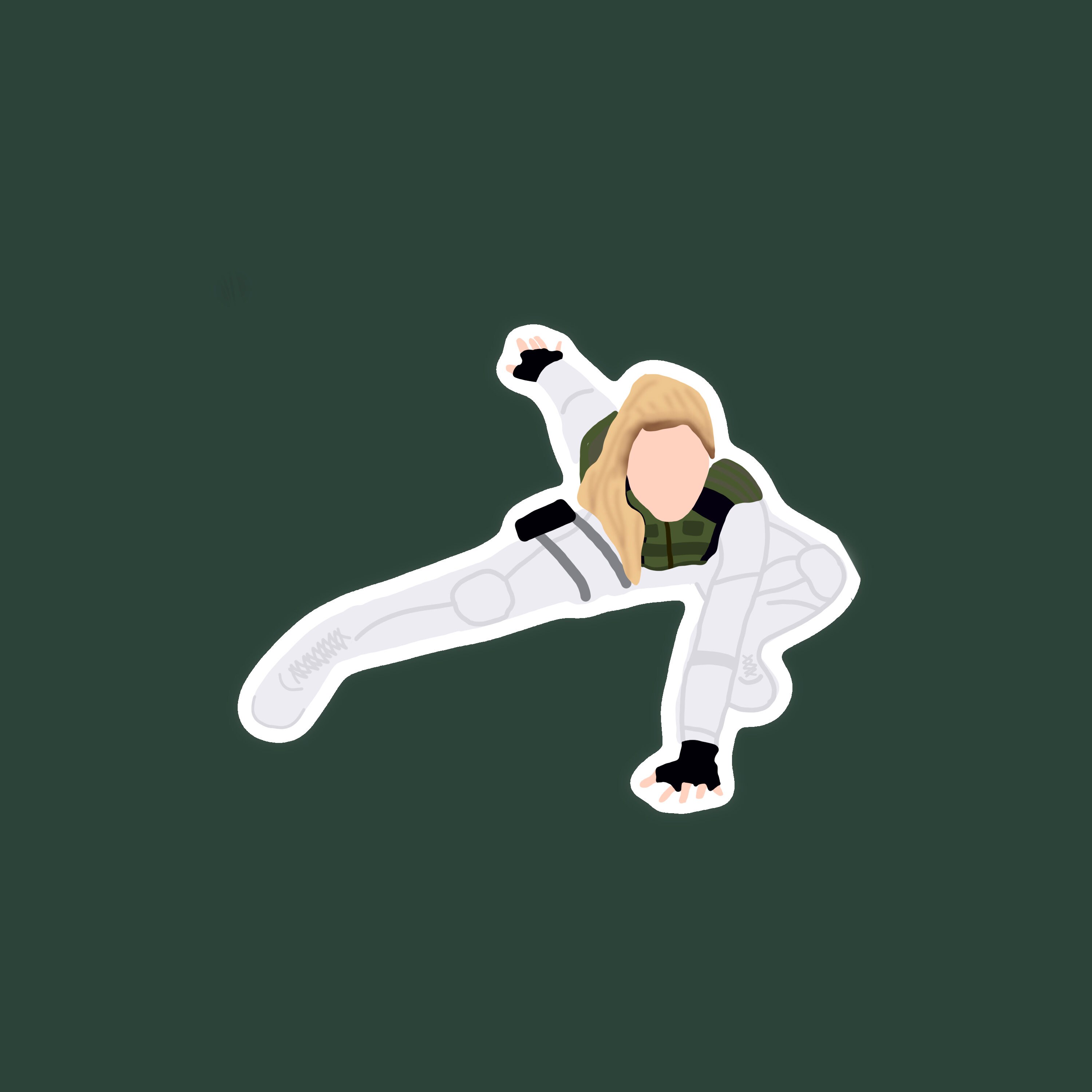 Yelena Belova “Hero” pose sticker
