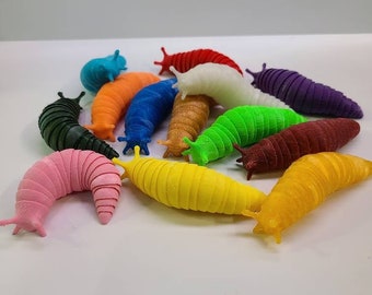 3D Articulated Slug Fidget Toy