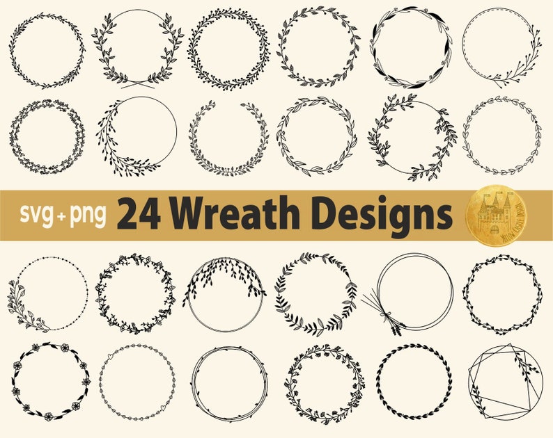 Download Wreath Bundle Svg Floral Wreath Svg Laurel Wreath Svg Wreath Cut File Cricut Wreath Svg Circle Monogram Svg Wedding Wreath Svg Clip Art Art Collectibles Advancedrealty Com