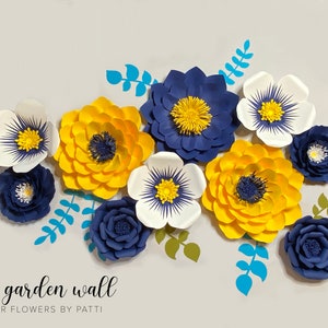 Paper Flower Wall Art — Set #5 — Made to Order / Customized Colors