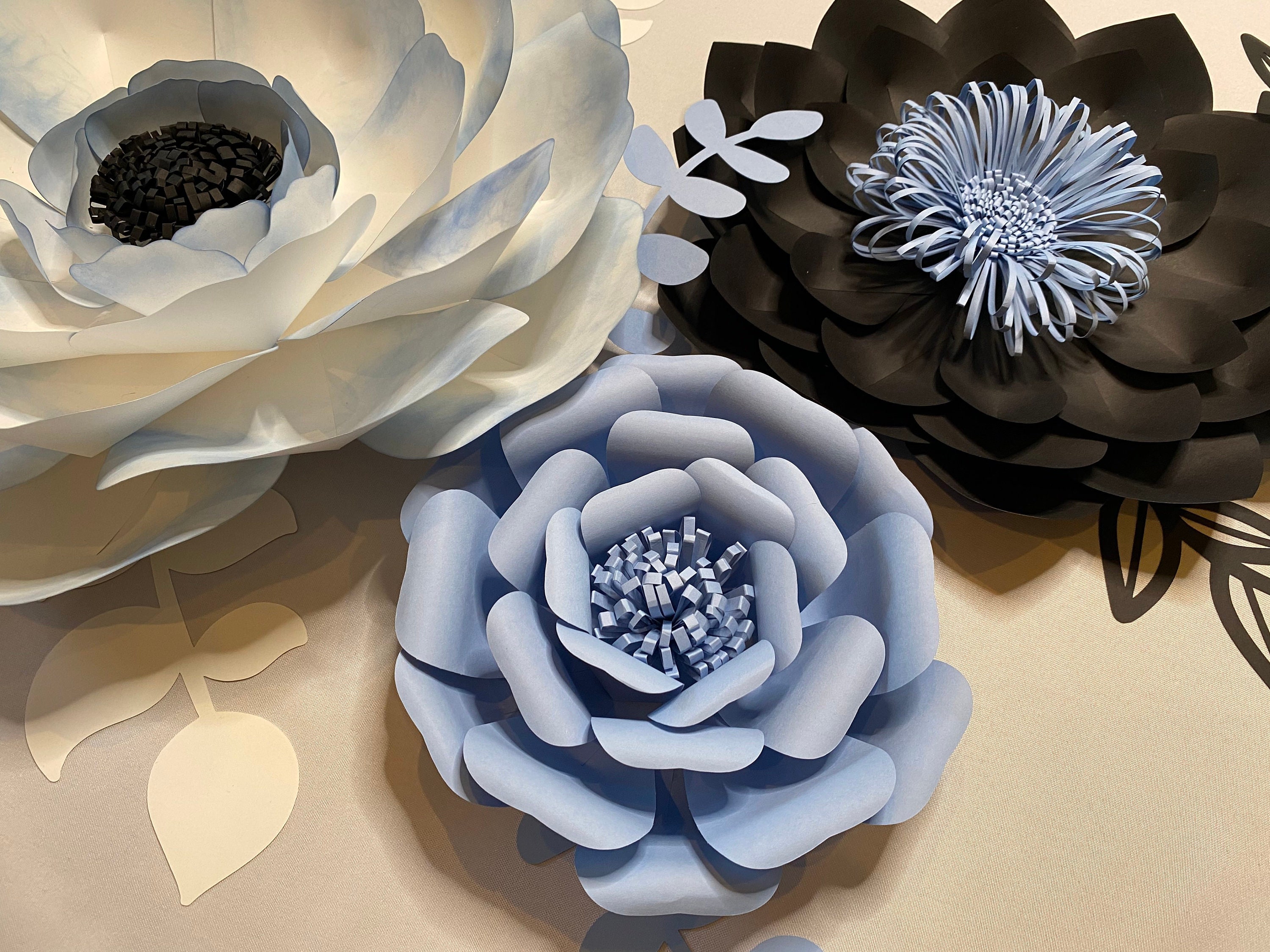 Paper Flower Wall Art Set 2 Made to Order / Customized Etsy
