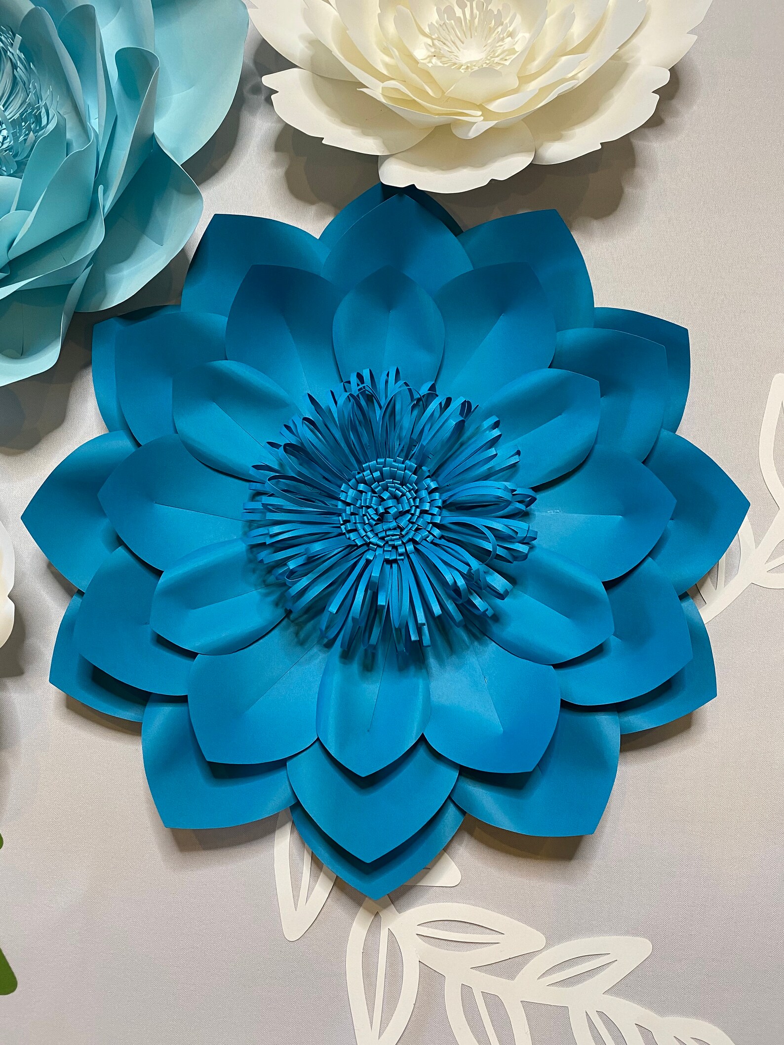 Paper Flower Wall Art Set 1 Made to Order / Customized Colors Etsy