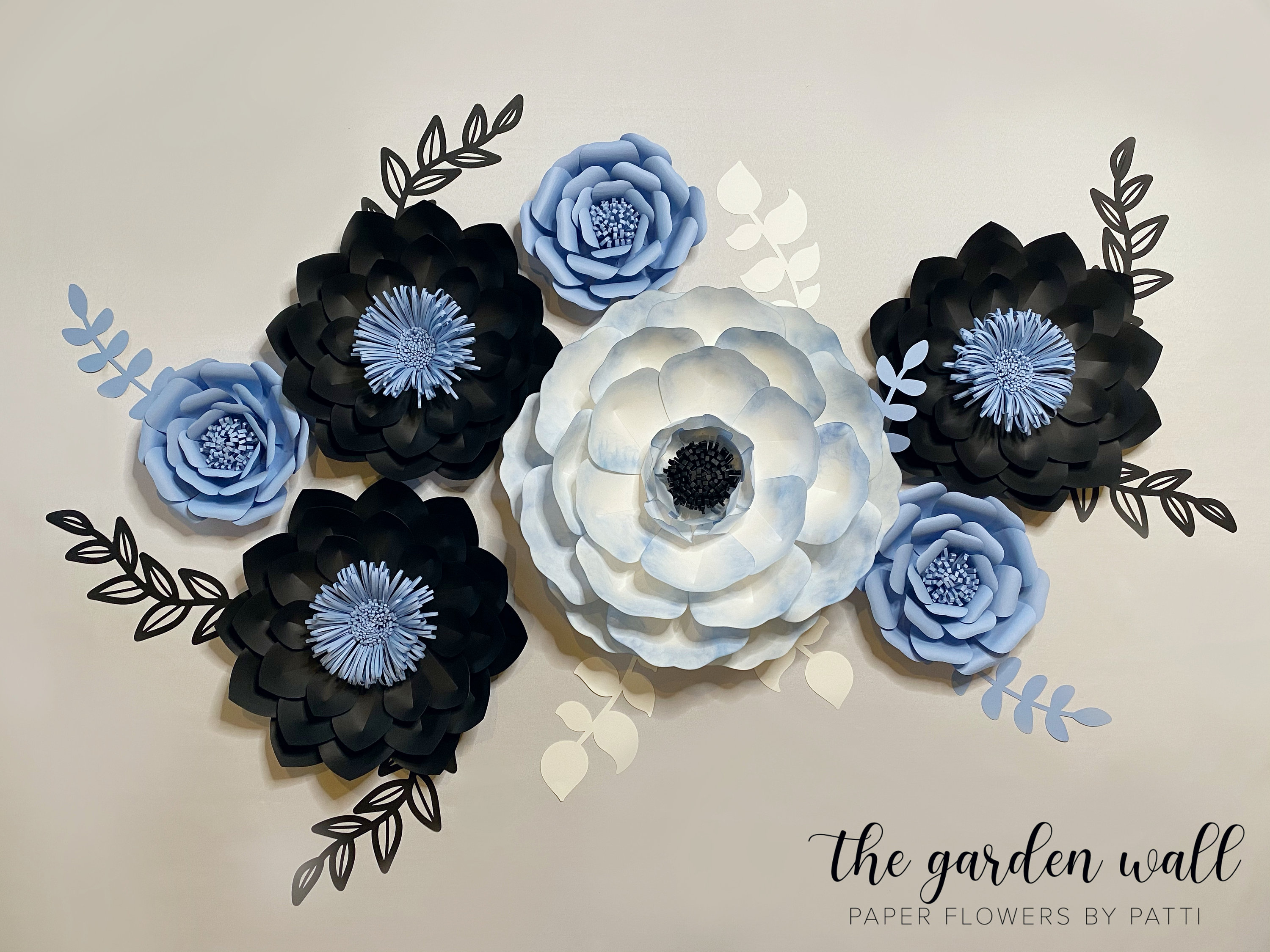 Paper Flower Wall Art Set 2 Made to Order / Customized Etsy