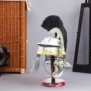 Roman Centurion Helmet: Handcrafted Steel & Brass Armor Replica