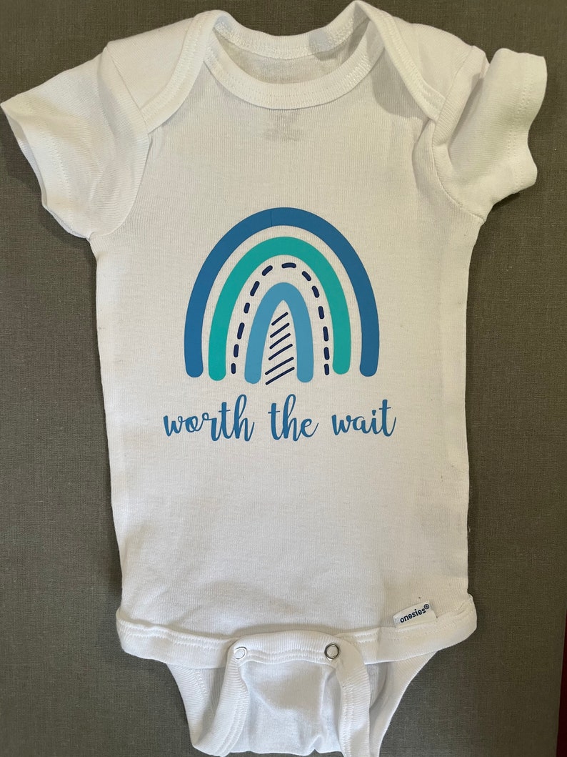 CUSTOMIZABLE Rainbow Baby Worth the Wait Onesie