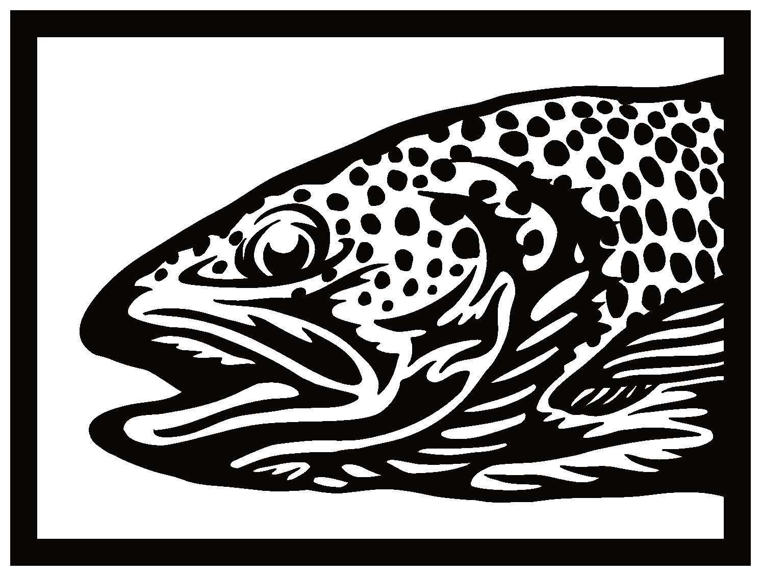 Trout Silhouette Fish Fishing Flyfishing Cricut Sticker | Etsy