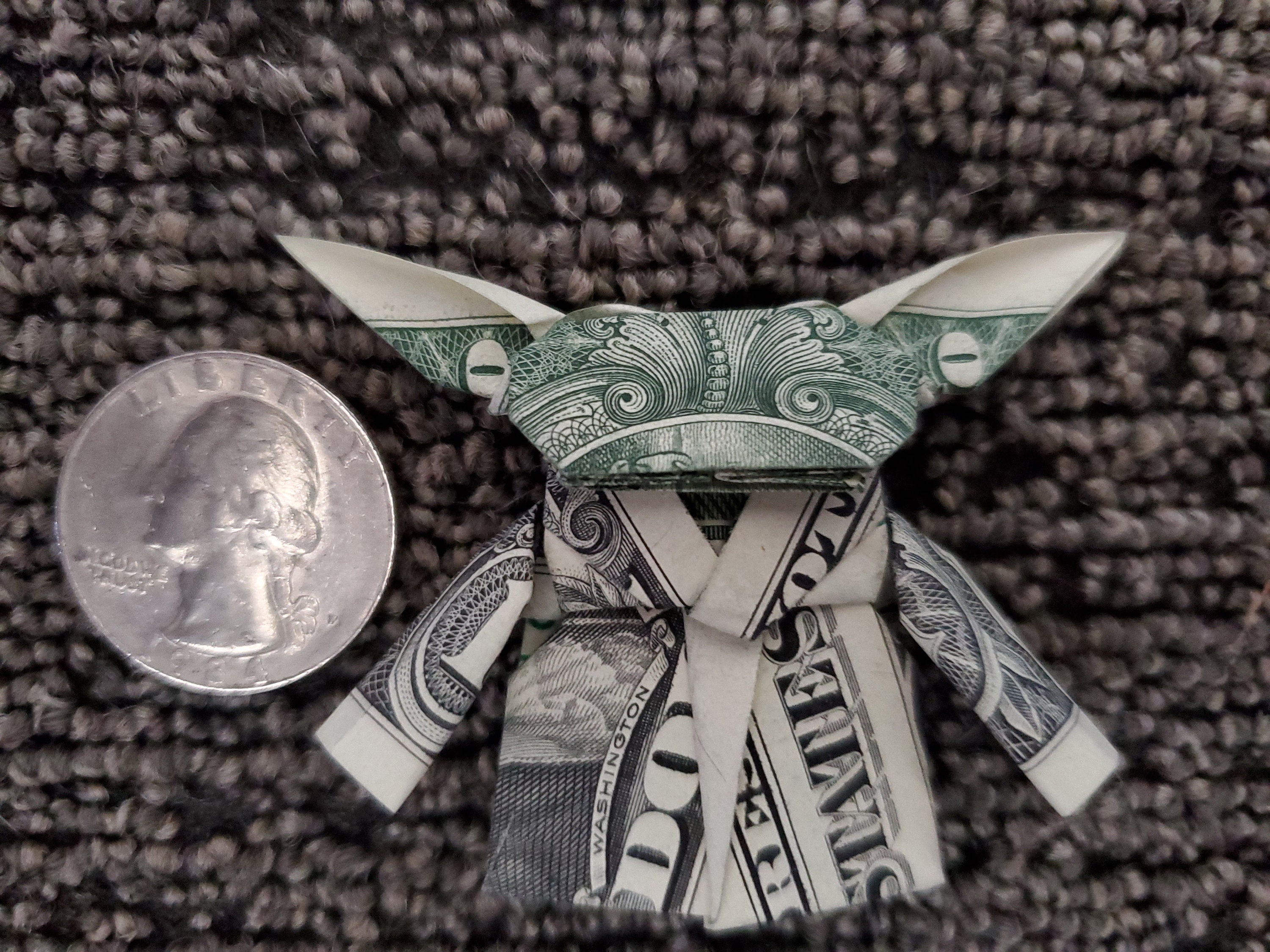 Baby Yoda Dollar Origami Etsy