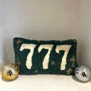 777 Angel Numbers Pillow  / 777 / %100 Handmade pillow, Spiritual pillow, Lucky Pillows