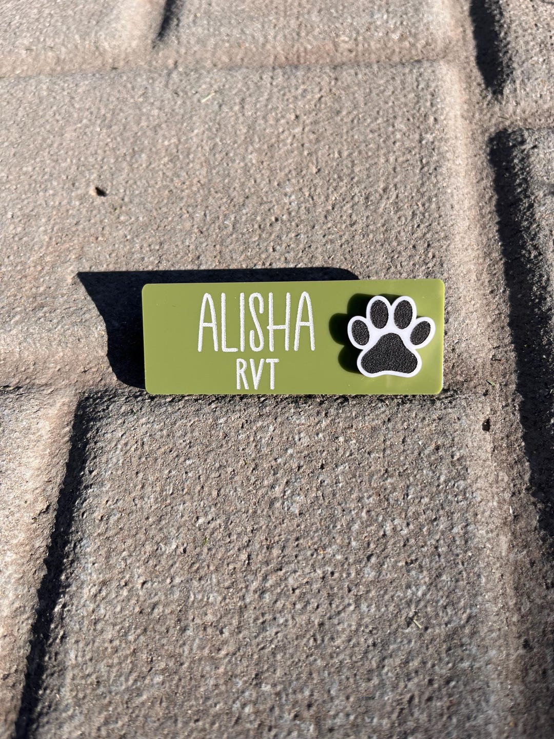 Magnetic Name Tag Veterinary Technician, RVT, Vet Tech, Veterinarian ...