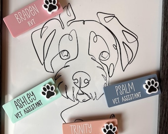 Magnetic Name Tag - Veterinary Technician, RVT, Vet Tech, Veterinarian, Veterinary Assistant, Veterinarian, DVM, Veterinary Reception