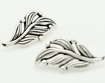 Olive Leaf Earrings in Sterling Silver .925, Hand-made in Taxco Mexico