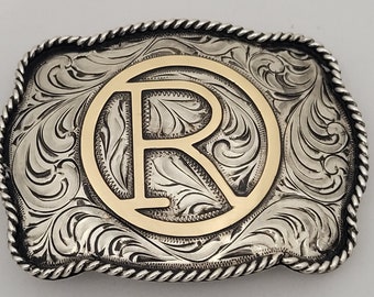 Custom Ranch Logo Belt Buckle – Personalized Engraved Western Trophy Buckle