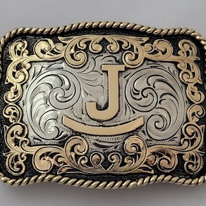 Trophy Western Belt Buckle - Custom Made - German silver - Hand Engraved - Customize yours today!