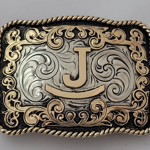 Trophy Western Belt Buckle - Custom Made - German silver - Hand Engraved - Customize yours today!