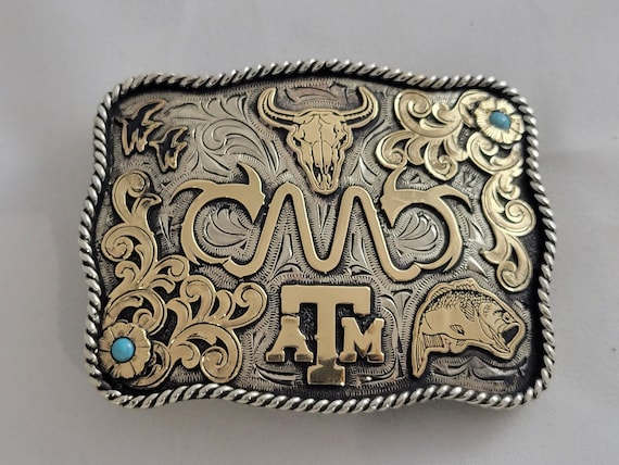 WMG Western Belt Buckle - Texas Map Design Cowboy Buckle For 1.5 Inch Belts