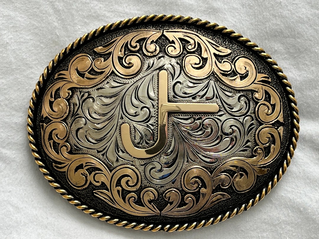 Trophy Western Belt Buckle - Custom Made - German Silver - Hand ...