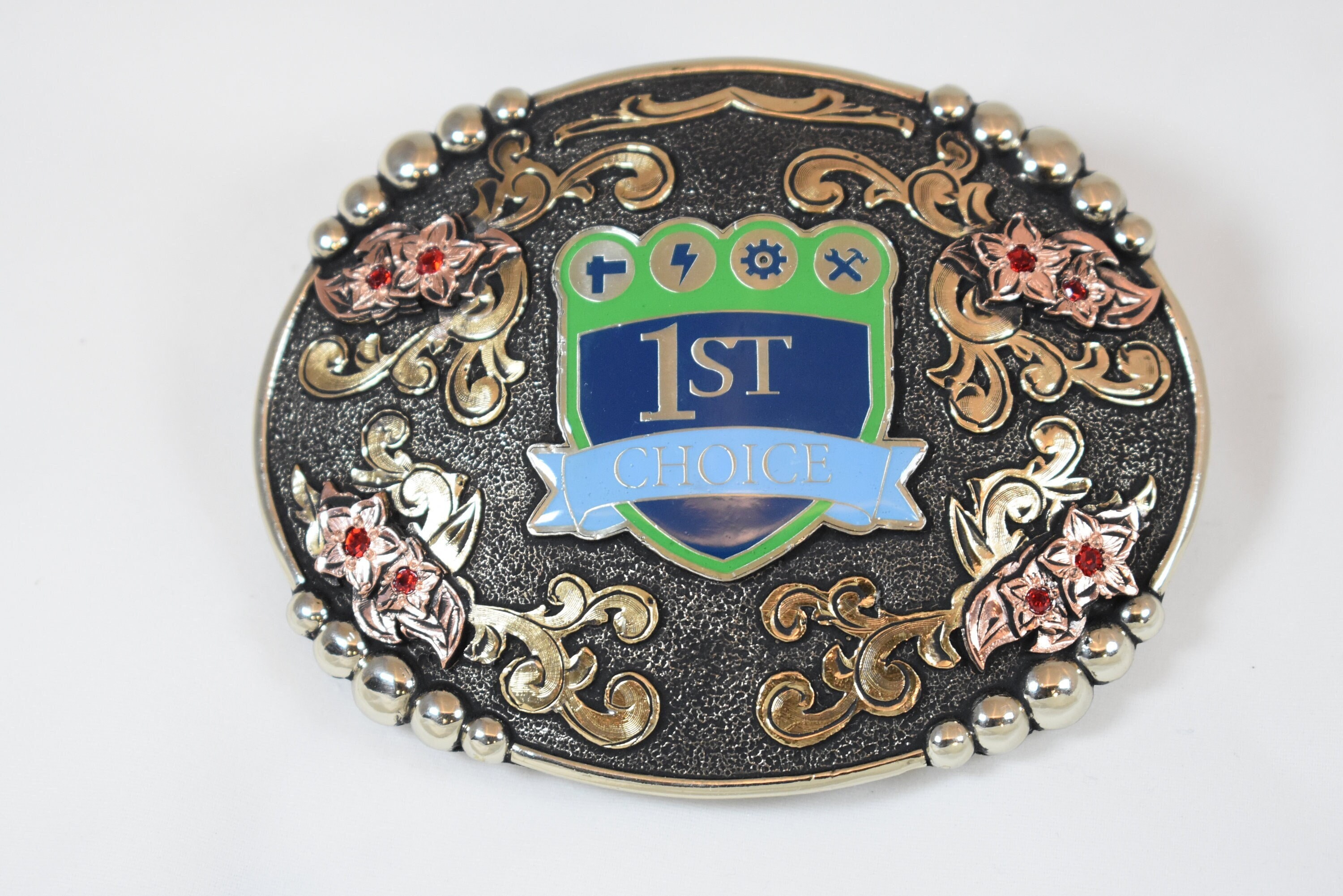 ロゴ入りウエスタン ベルト バックル - カスタムメイド - ジャーマン