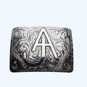 Trophy Western Belt Buckle - Custom Made - German silver - Hand Engraved - Customize yours today!