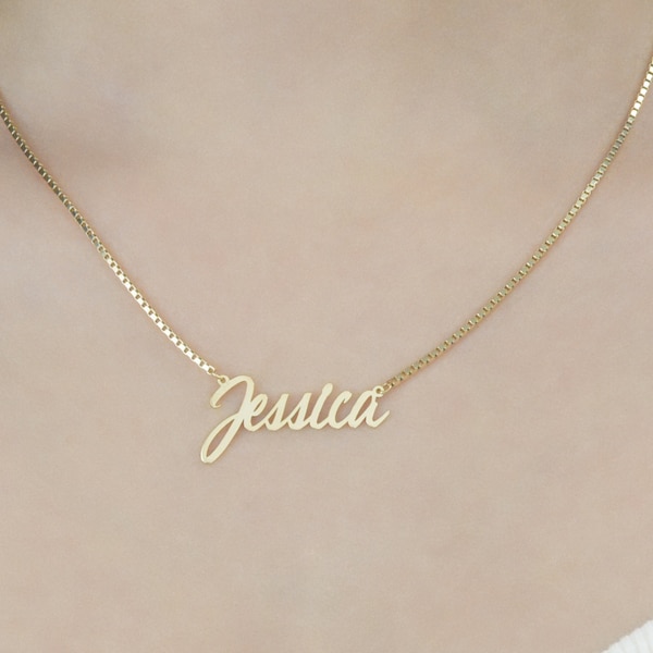 Name Plate Necklace - Etsy