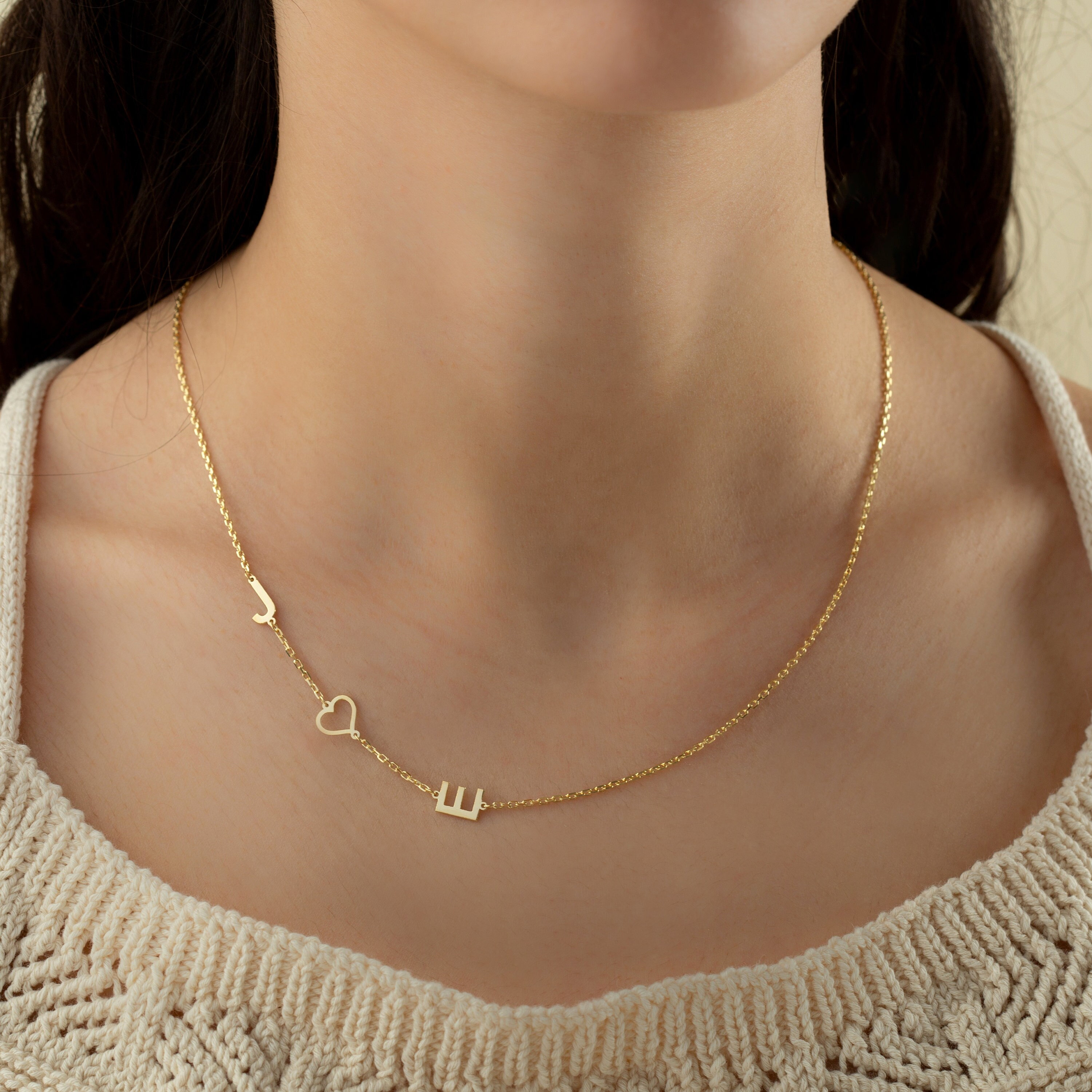 Initial charm necklace for sales moms