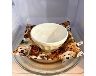 Microwave Bowl Cozy: Reversible Cotton, Heat Resistant