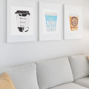 Watercolor Coffee Cups