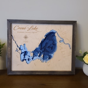 Crowe Lake - 3D Multi Layer Lake Kaart