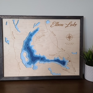 Elbow Lake - 3D Multi Layer Lake Kaart