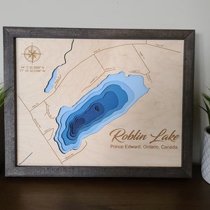 Roblin Lake - 3D Multi Layer Lake Kaart