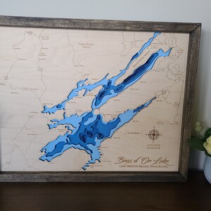 Bras d'Or Lake - 3D Multi Layer Lake Kaart