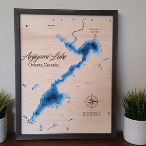 Anjigami Lake - 3D Multi Layer Lake Kaart