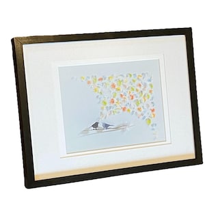 Chris Maynard Feather Art Print Matted And Framed 16” X 12.5”