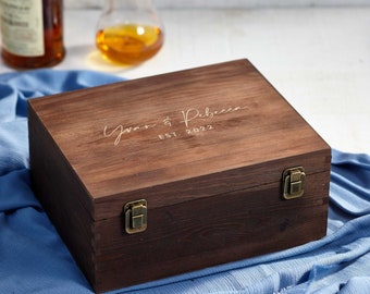 Personalized keepsake box, engraved box, custom gift box, shower gift, engraved name box, souvenir box, rustic gift box, groomsman gift