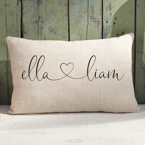 Personalized Pillow Case, Custom Cushion Cover, Printed Pillow Cover, Mother's Day Gift, Couples Gift, Housewarming Gift, Family, Birthday bild 2