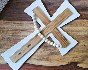 Personalized wooden cross, engraved wall cross, religious gift, custom wooden cross, wall hanging cross, custom engraved cross