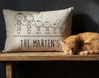 Personalized Pillow Case, Custom Cushion Cover, Printed Pillow Cover, Mother's Day Gift, Couples Gift, Housewarming Gift, Family, Birthday