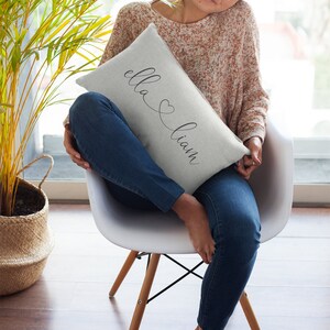 Personalized Pillow Case, Custom Cushion Cover, Printed Pillow Cover, Mother's Day Gift, Couples Gift, Housewarming Gift, Family, Birthday bild 3